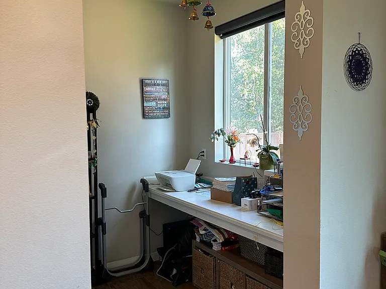Extra office or storage next to dining room