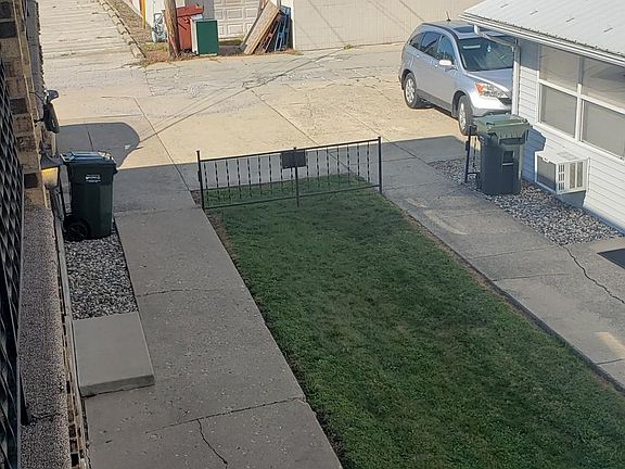 Parking area next to building