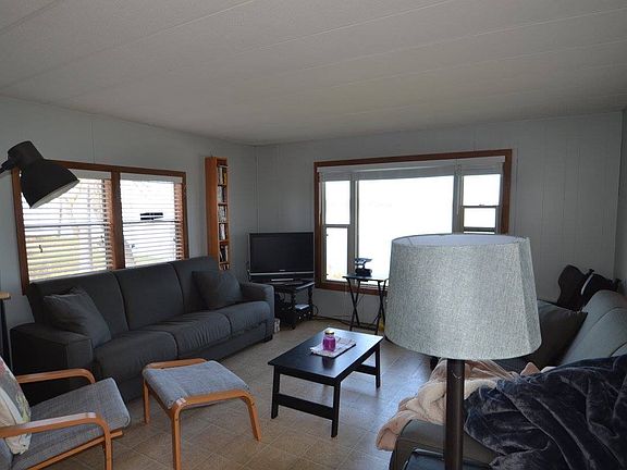 Living room overlooking lake
