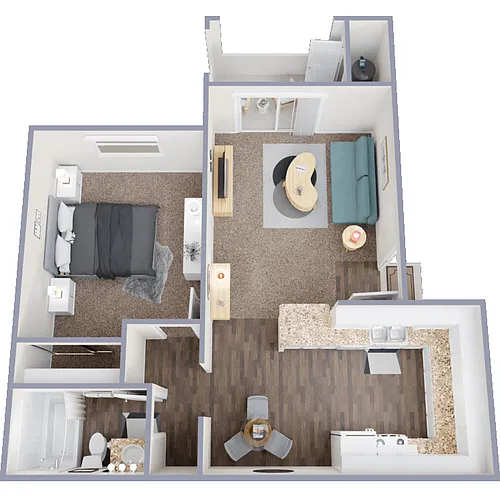 Floor plan 1 Bedroom 1 Bath