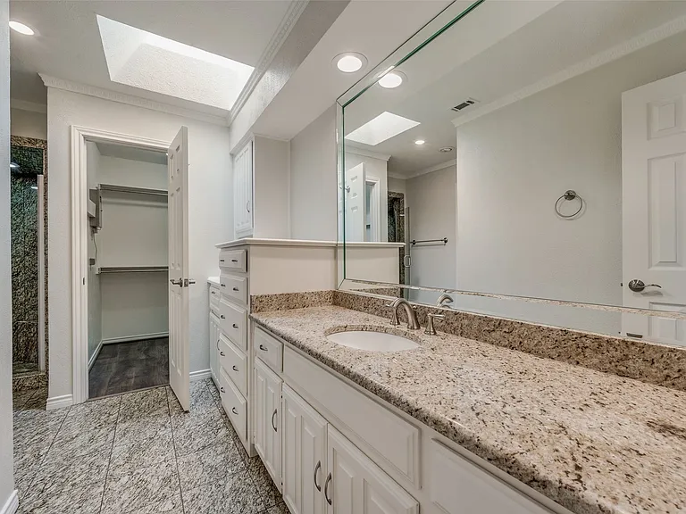 His bath and closet area