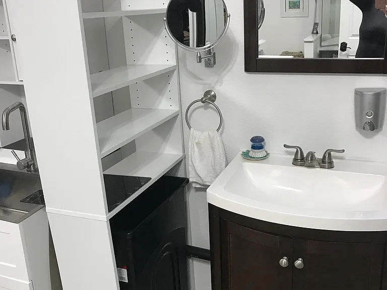 Sink next to shower