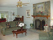 Open floor plan from living room to sunroom