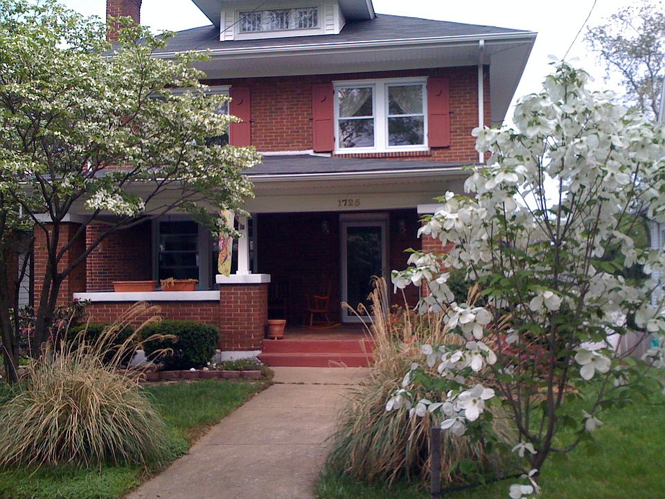 front of the house during spring time.