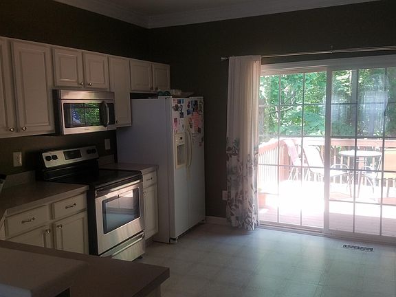 Kitchen and upstairs patio