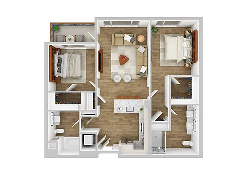 Floor plan The Colton 2A.1 and 2A.2