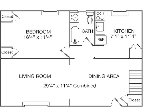 Floor plan One Bedroom