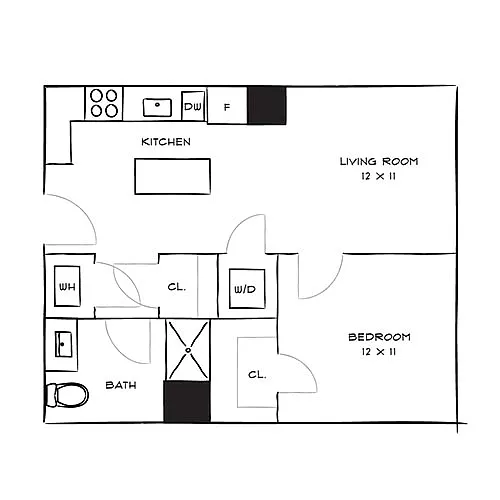Floor plan Wave 1B