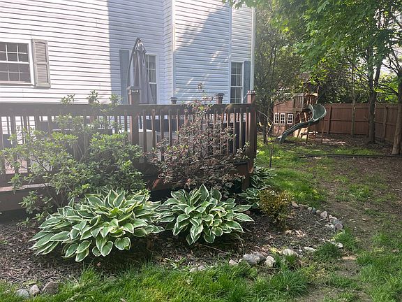 Backyard with playground