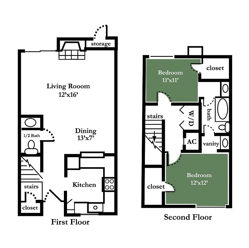 Floor plan 2 Bedroom