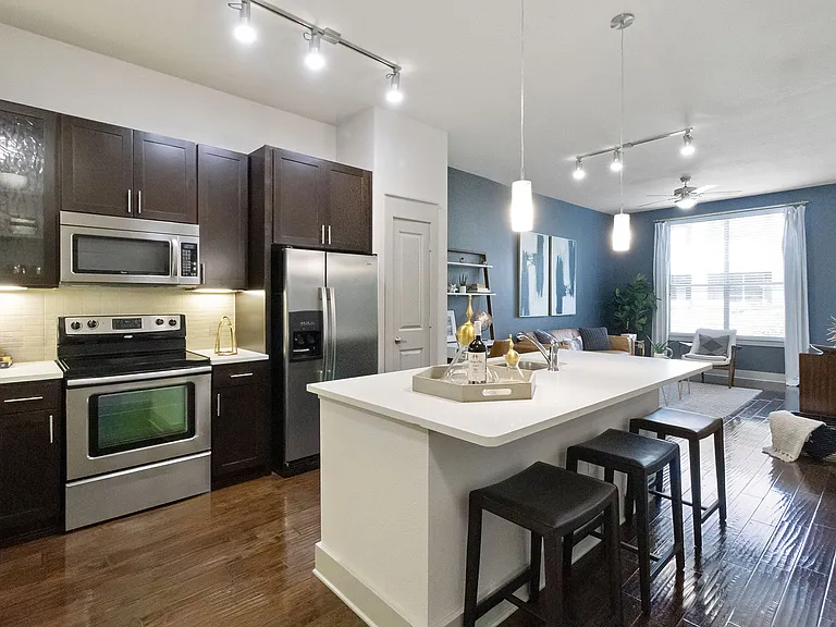 Stainless steel, ENERGY STAR appliances with undermount kitchen sinks