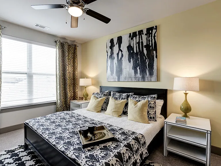 Spacious bedrooms with large windows for natural light