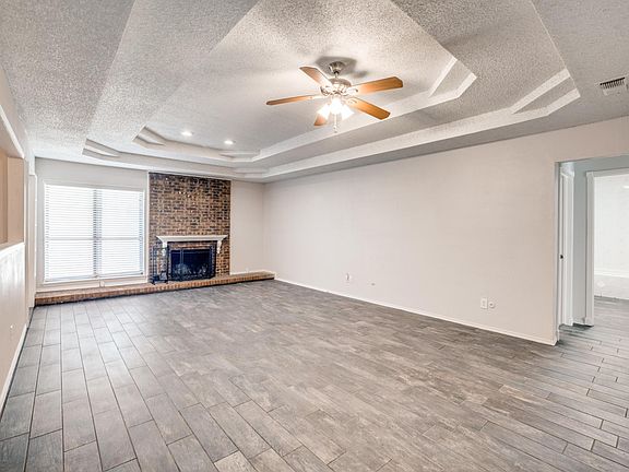 Living room with fireplace