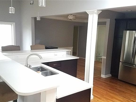 Large bar height counter island