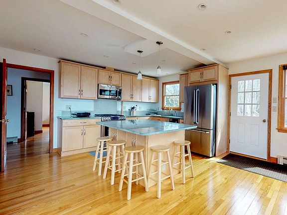 Newly remodeled kitchen with open floor plan.