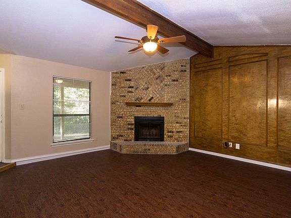 Living area with fireplace