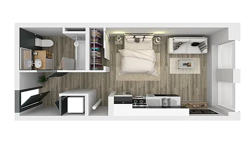 Floor plan 4th Floor Studio