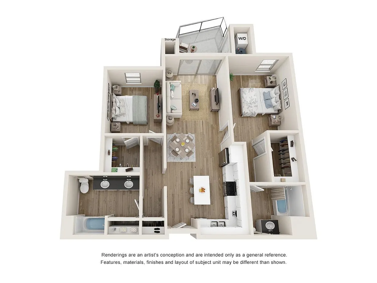 Floor plan Two Bedroom D