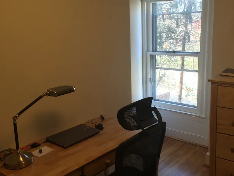 Desk & north-facing window in Bedroom No. 2 (rm available Aug. 1, 2026)