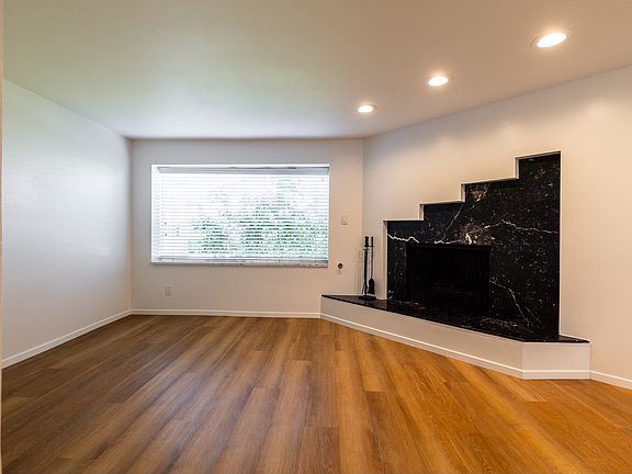 Gas Fireplace & Window overlooking back yard