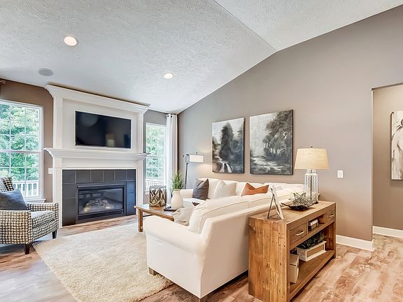 Fireplace in great room