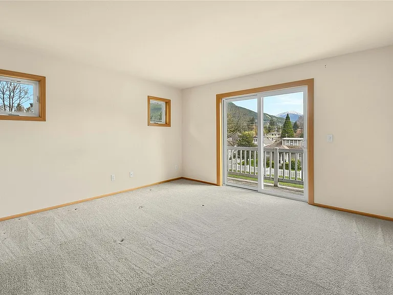 Bedroom 2 with view of mt si and patio