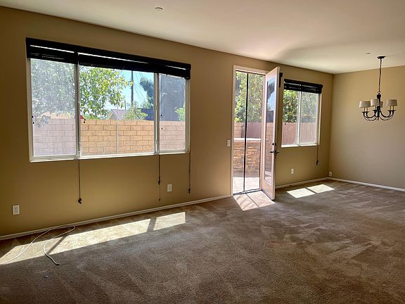Spacious living with large windows