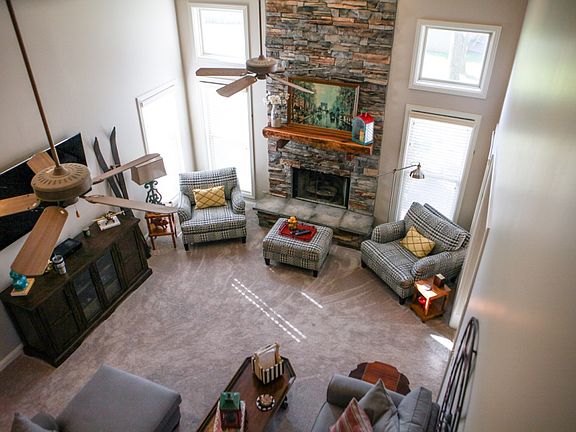 Two-story living room
