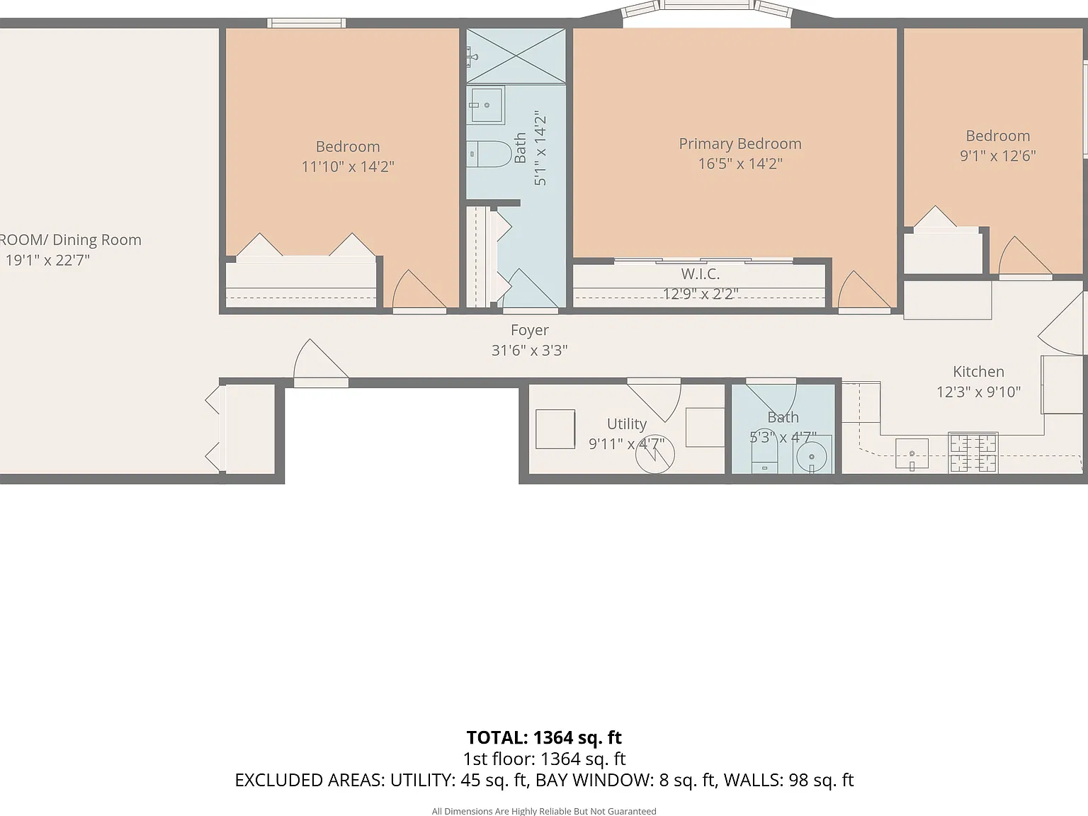 3 bed, 1.5 bath, 1400 sqft, $3,250 — Photo 2