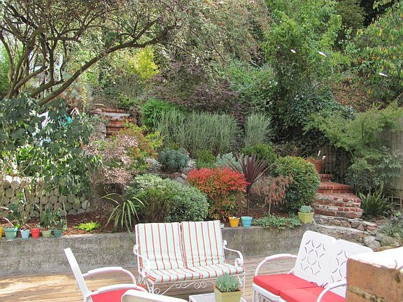 Entertain on verdant back deck 