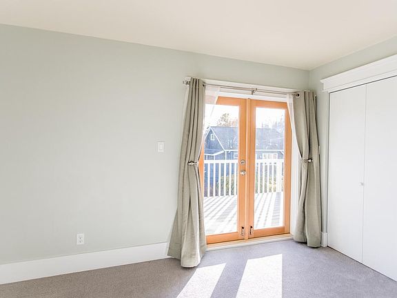 Master bedroom french doors to deck