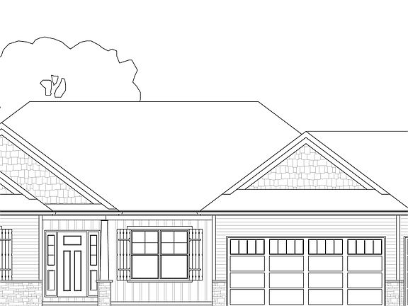 Standard front elevation of the Willow plan.