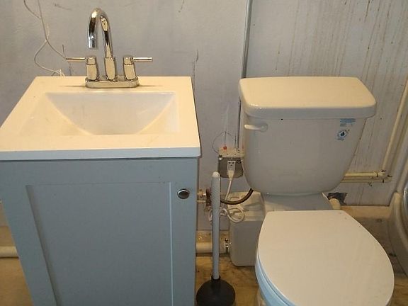 Vanity and Bathroom (mirror to be installed)