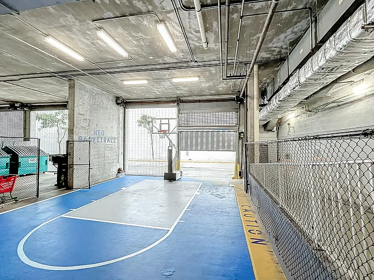 Indoor basketball court
