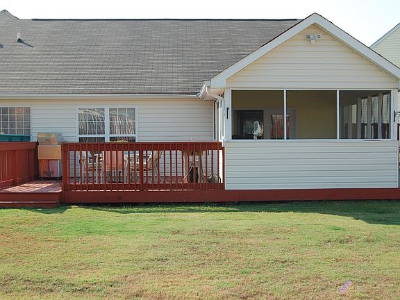 screened-in porch and deck