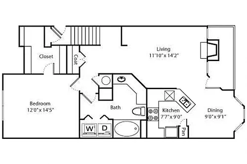 Floor plan Cottonwood Renovated A4r