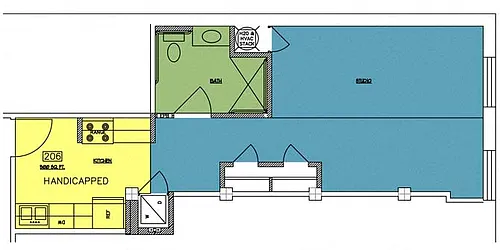 Floor plan The Lofts at Shockoe Slip 206