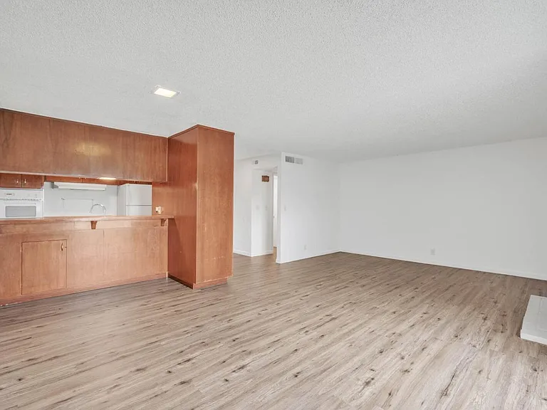 Dining/Living Room with fireplace.