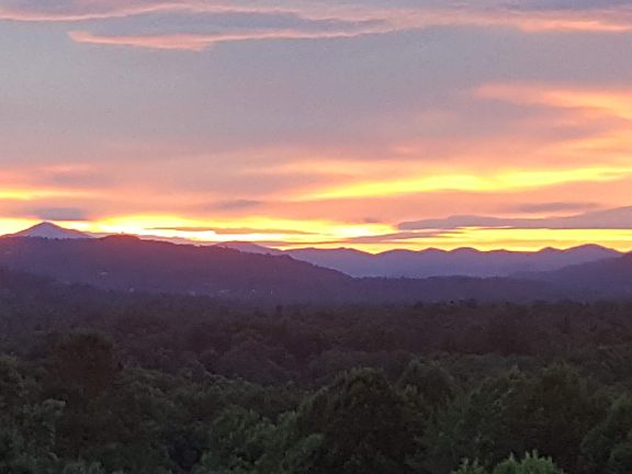 Sunset view from porch