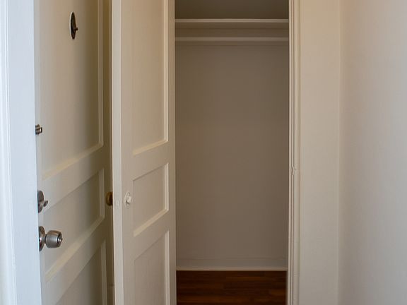Coat closet in entryway