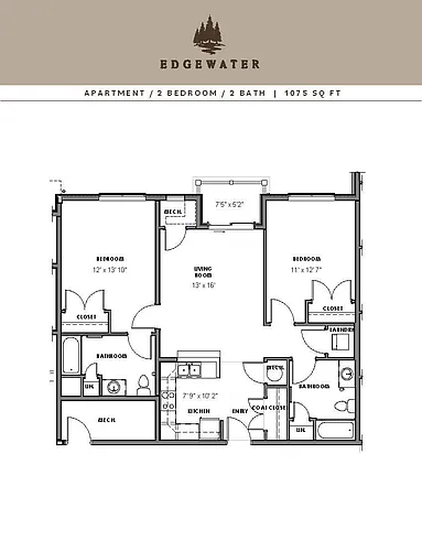 Floor plan 2 Bedroom Apartment
