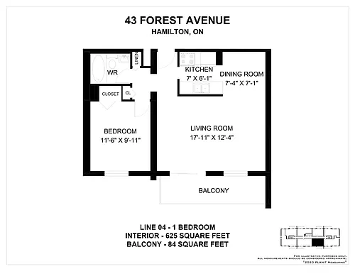 Floor plan 1 Bedroom