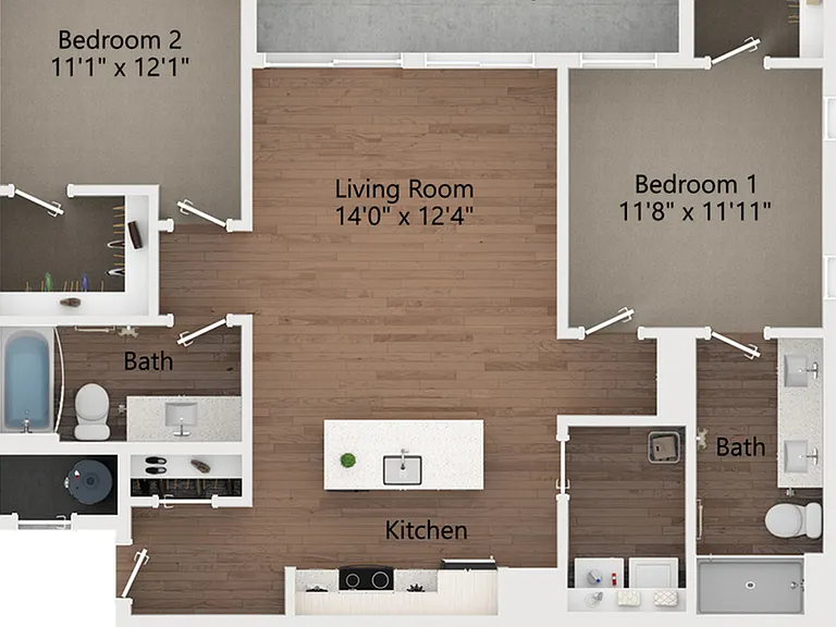 2 Bedroom | 2 Bath 2 Bedroom | 2 Bath