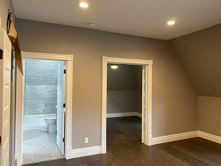 3rd Floor Family Room with view to Master Bedroom and Bathroom!