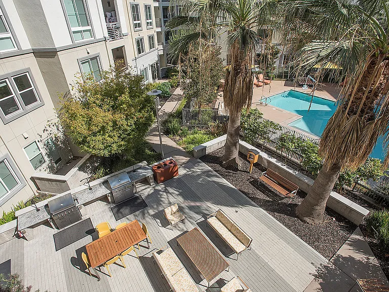 Relaxing outdoor lounge perfect for gatherings and quiet evenings at Aster Apartments in Dublin, CA.