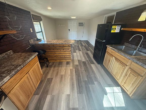 Kitchen and living room view.