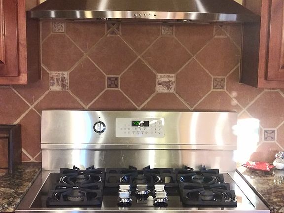 5 burner range, double oven