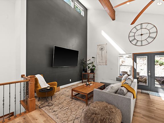 High ceilings provide very open, nature-connected living space.