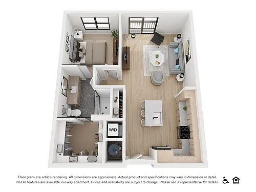 Floor plan 1BR/1BA - A8
