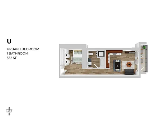 Floor plan Urban One-Bedroom